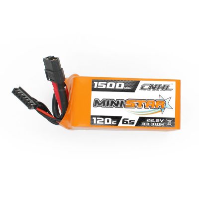 CNHL MiniStar 1500mAh 6S 22.2V 120C Lipo Battery For FPV With XT60 Plug