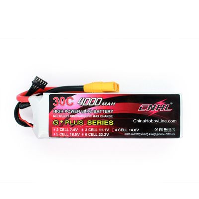 CNHL 4000mAh 14.8V 4S 30C Lipo Battery with XT90 Plug