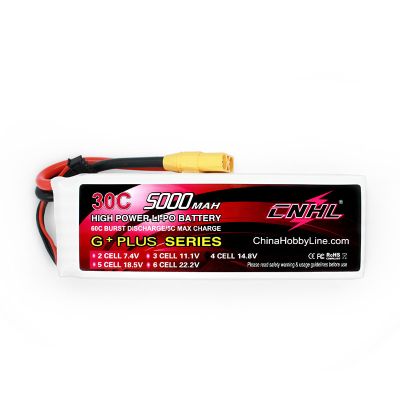 CNHL 5000mAh 14.8V 4S 30C Lipo Battery With XT90 Plug