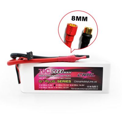 CNHL G+PLUS 5000mAh 11.1V 3S 70C Lipo Battery With 8.0mm Bullet Plug