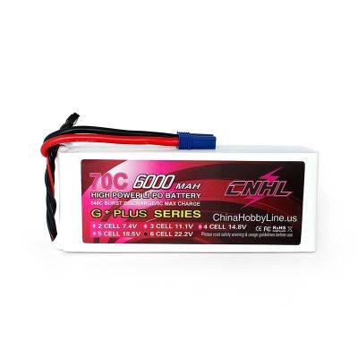 CNHL G+PLUS 6000mAh 22.2V 6S 70C Lipo Battery  with ec5 plug