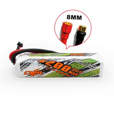 CNHL 6200MAH 11.1V 3S 90C LIPO BATTERY With 8mm Bullet Plug