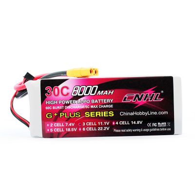CNHL 8000mAh 11.1V 3S 30C Lipo Battery xt90 plug 