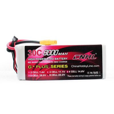 CNHL 8000mAh 22.2V 30C 6S LiPo Battery with XT90