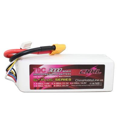 CNHL G+PLUS 3000mah 22.2v 6s 70c lipo battery with xt90 plug 