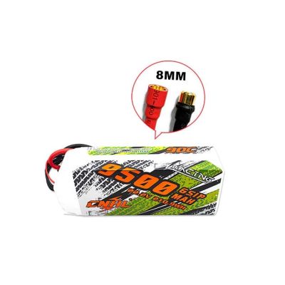 CNHL Racing Series Racing Series 9500mAh 22.2V 6S 90C Lipo Battery with 8.0mm Bullet Plug