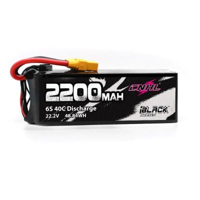 CNHL Black Series 2200mAh 6S 22.2V 40C Lipo Battery with XT60 Plug