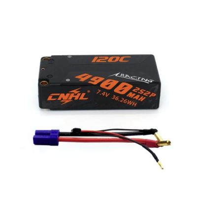 CNHL Racing Series 4900mAh 7.4V 2S2P 120C Hard Case Lipo Battery with EC5 Plug