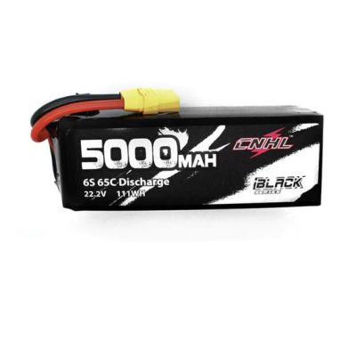 CNHL Black Series 5000mAh 22.2V 6S 65C Lipo Battery with XT90 Plug