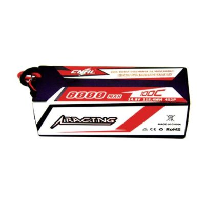CNHL Racing Series 8000mAh 14.8V 4S 100C Hard Case Lipo Battery with T/Dean Plug