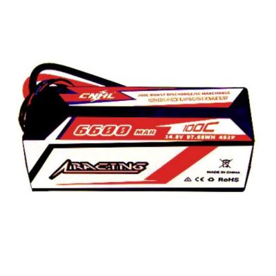 CNHL Racing Series 6600mAh 14.8V 4S 100C Hard Case Lipo Battery with T/Dean Plug