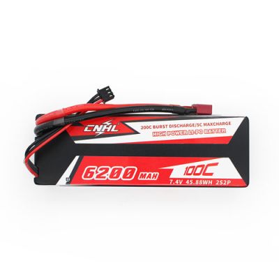 CNHL Racing Series 6200MAH 7.4V 2S 100C Lipo Battery Hard Case with deans plug