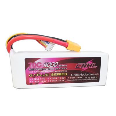 CNHL G+PLUS 4000mAh 14.8V 4S 70C Lipo Battery Edf Speedrun With XT90 Plug 